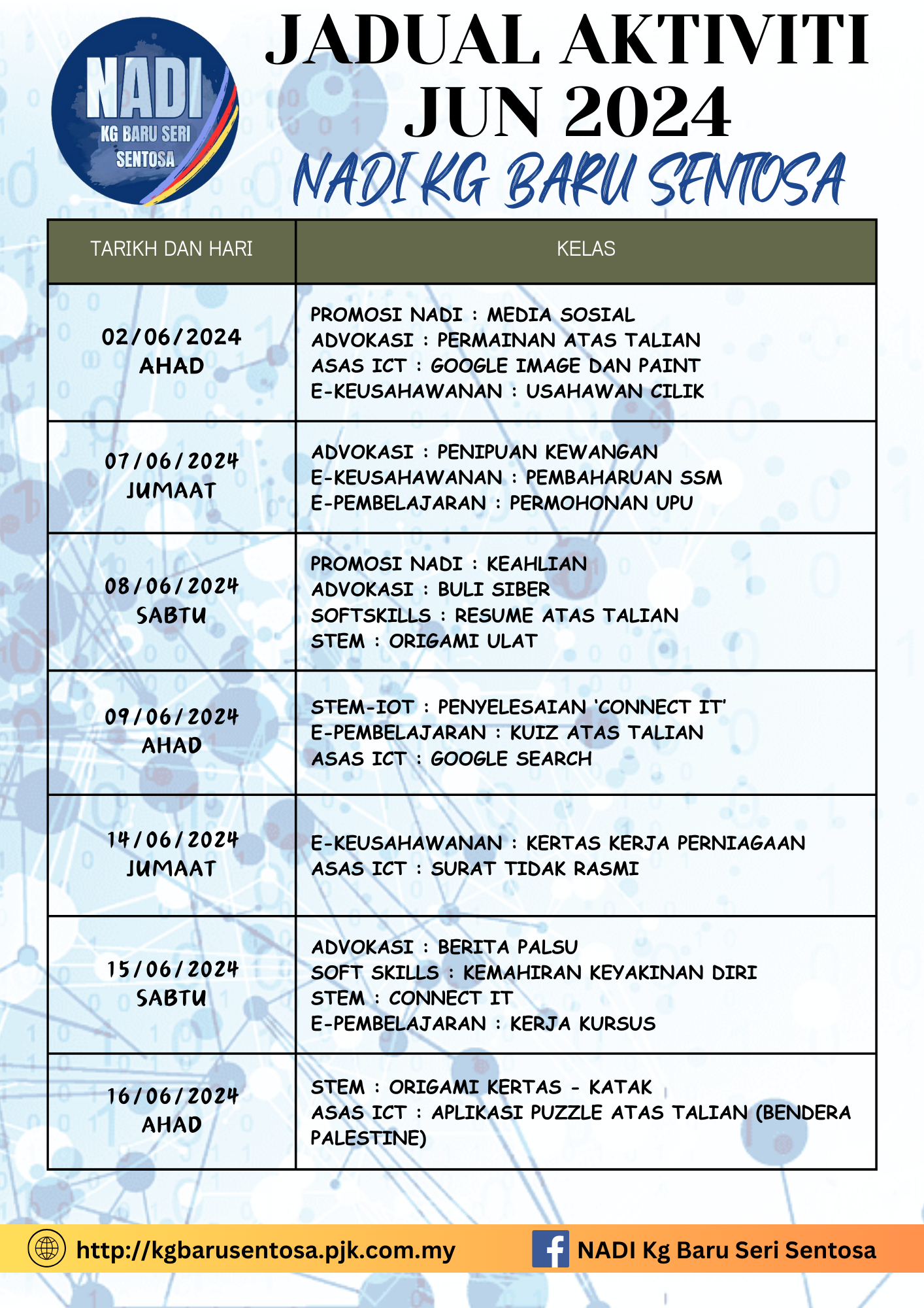 JADUAL MAC 2024