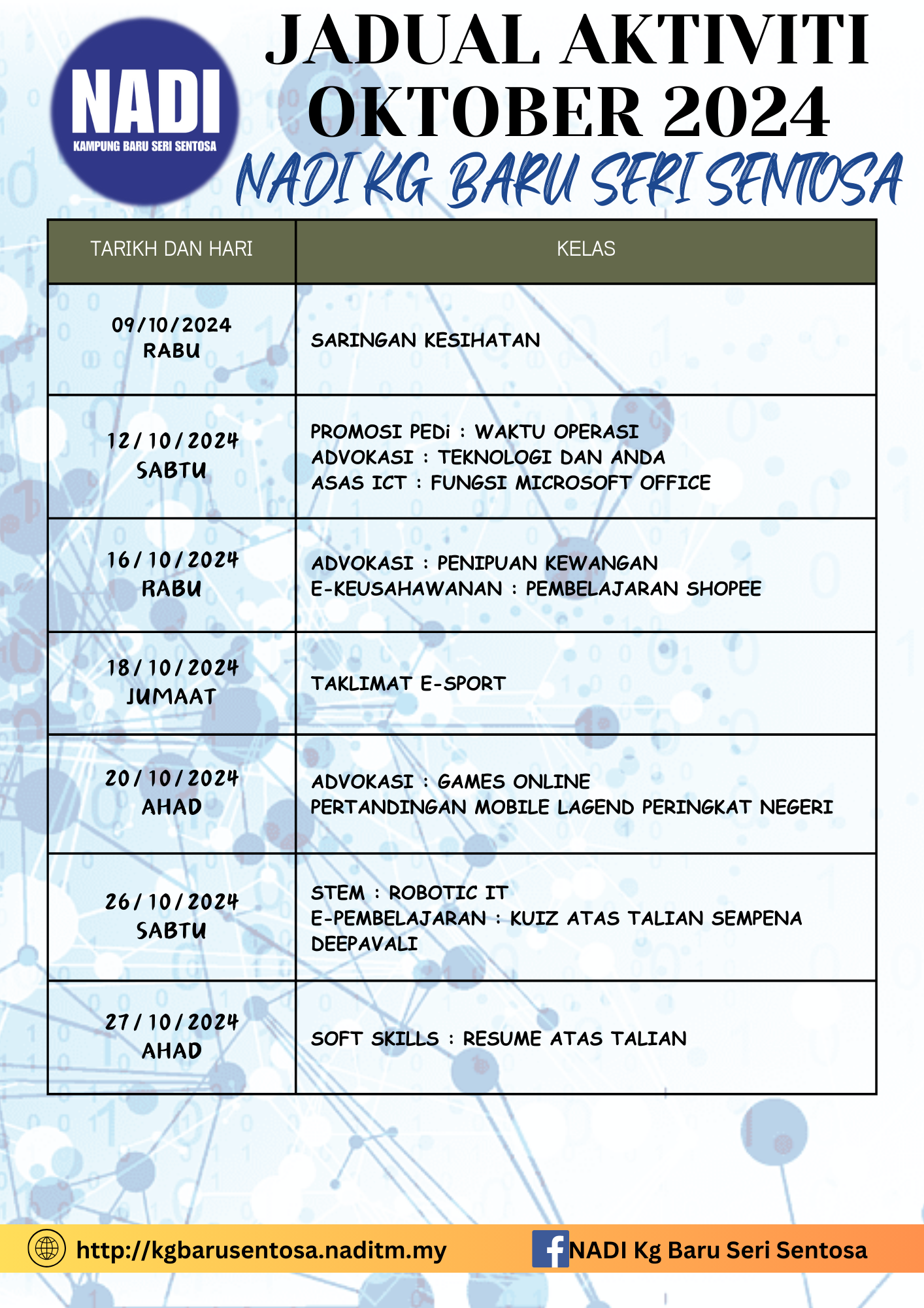 JADUAL OKT 2024